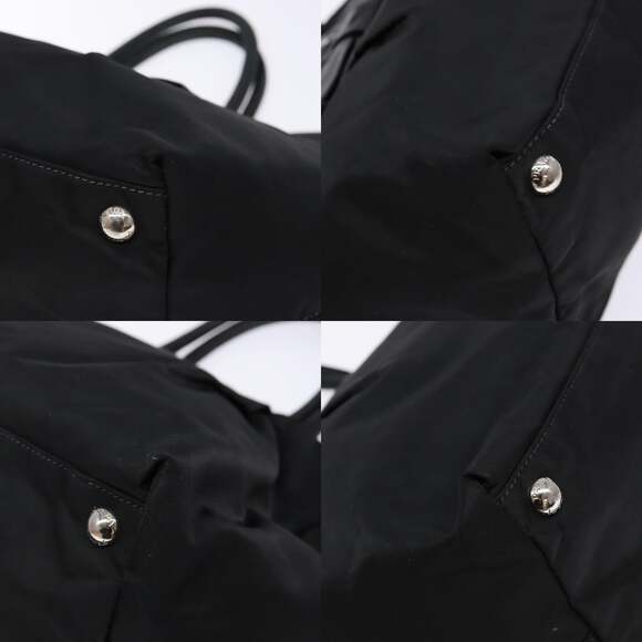 PRADA Hand Bag Nylon Silver Black - Picture 10 of 12